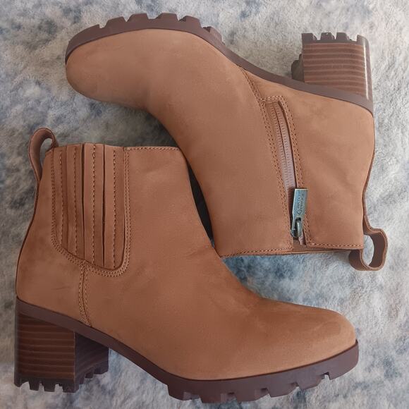 Vionic Wilma Waterproof Ankle Boot Toffee Nubuck Womens Size 5 - Picture 6 of 11